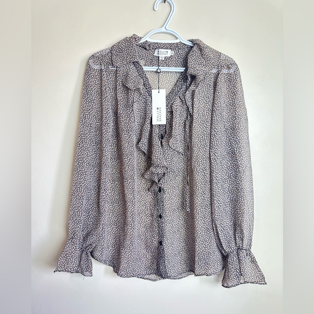 Molly Bracken Black and White Blouse